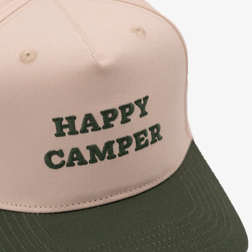 Happy Camper Retro Baseball Hat - Snapback