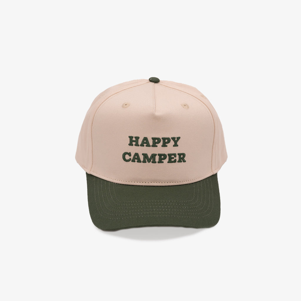 Happy Camper Retro Baseball Hat - Snapback