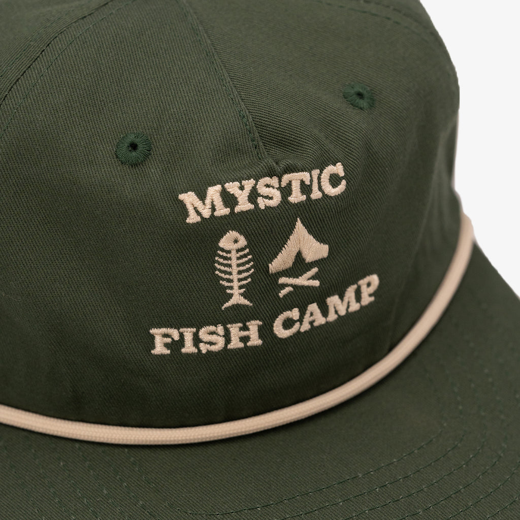 Mystic Fish Camp Classic Rope Hat – Green 5-Panel Snapback