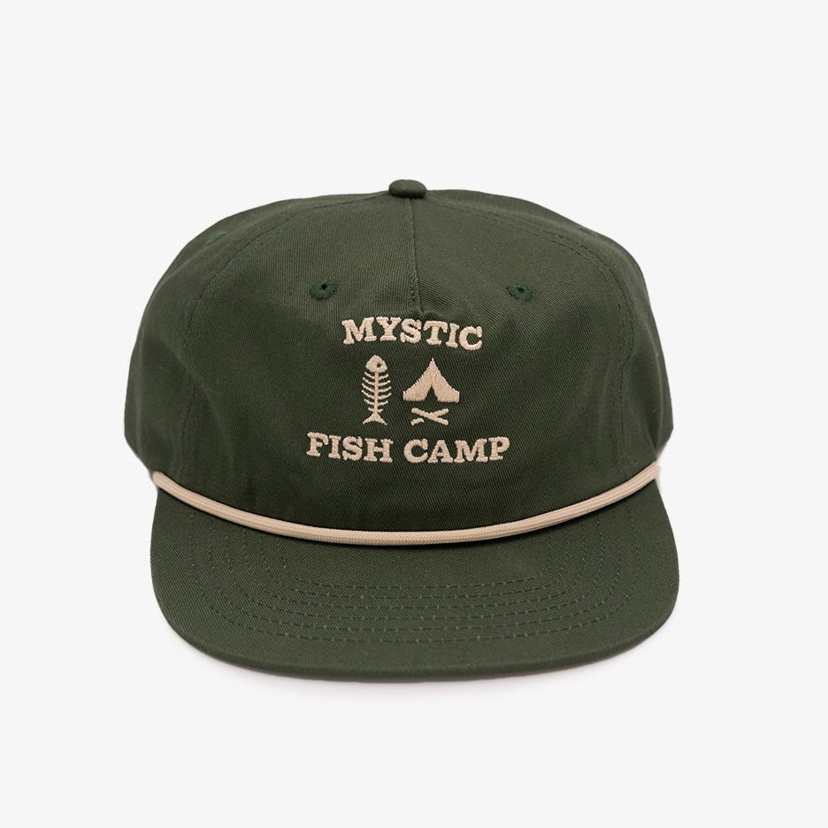 Mystic Fish Camp Classic Rope Hat – Green 5-Panel Snapback